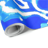 Blue wave minted art geschenkpapier (Rolleneckpunkt)