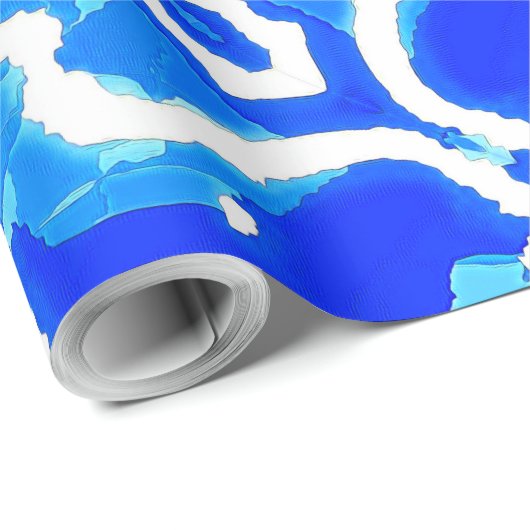 Blue wave minted art geschenkpapier (Rolleneckpunkt)