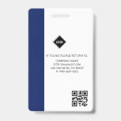 Blue Wave | Mitarbeiter Foto ID Company Security Ausweis (Rückseite)