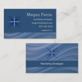 Blue Wave Modern Visitenkarte (Vorne/Hinten)