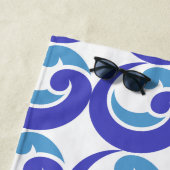 Blue Wave Monogram Beach Handtuch (Beispiel)