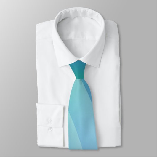 Blue Wave Neck Tie Krawatte (Gebunden)