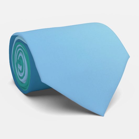 Blue Wave Neck Tie Krawatte (Gerollt)