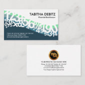 Blue Wave Numbers Bookkeeper Visitenkarte (Vorne/Hinten)