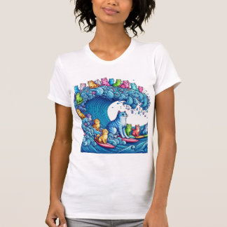 Blue Wave of Cat Ladys for Kamala Harris T - Shirt
