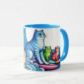 Blue Wave of Cat Ladys for Kamala Harris Tasse (VorderseiteRechts)