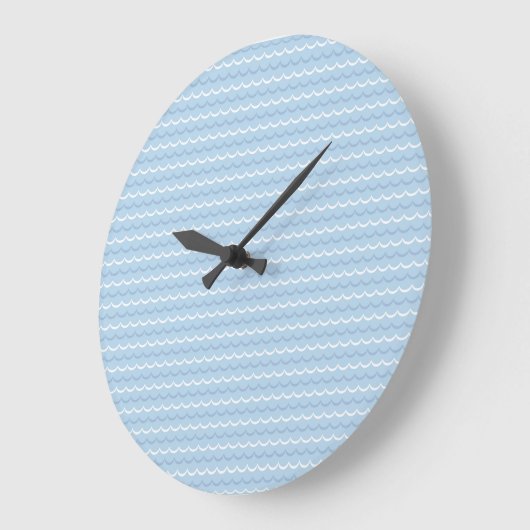 Blue Wave Pattern Wall clock Große Wanduhr (Winkel)