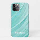 Blue Wave Personal Monogram Case-Mate iPhone Hülle (Rückseite)