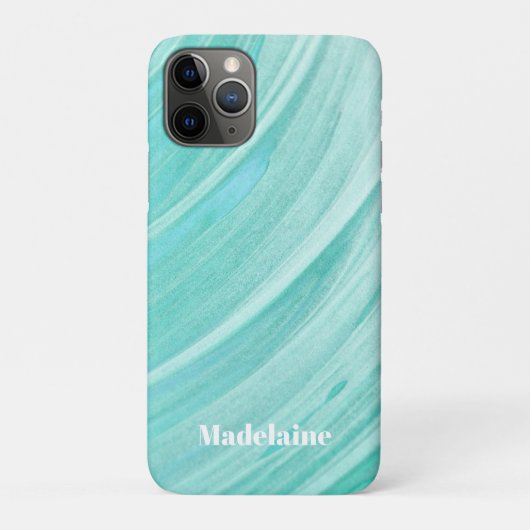 Blue Wave Personal Monogram Case-Mate iPhone Hülle (Rückseite)