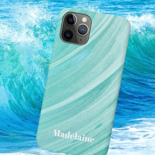 Blue Wave Personal Monogram Case-Mate iPhone Hülle