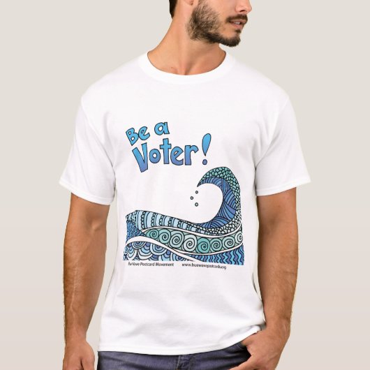 Blue Wave+Pie Chart T-Shirt (Vorderseite)