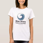Blue Wave Postcard-Bewegung T-Shirt (Vorderseite)