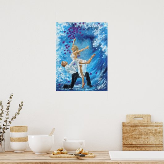 Blue Wave Poster (Küche)