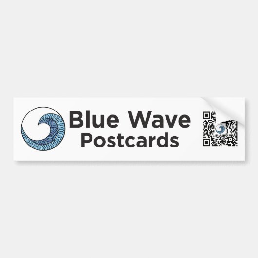 Blue Wave Postkarten Aufkleber Autoaufkleber (Vorne)