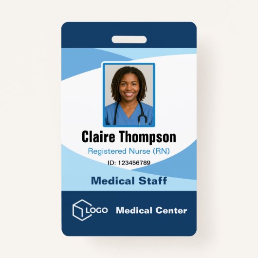 Blue Wave Professional Medical Staff ID Ausweis (Vorderseite)