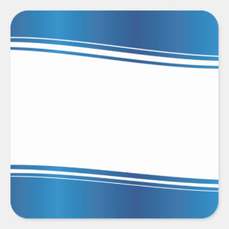 Blue Wave Quadratischer Aufkleber