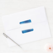 Blue Wave Quadratischer Aufkleber (Umschlag)