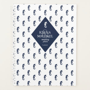 Blue Wave Seepferd Muster Wedding ID836 Planer