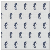 Blue Wave Seepferd Navy/Wht ID836 Stoff (Nahaufnahme)