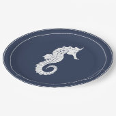 Blue Wave Seepferd V2 Wht/Navy ID836 Pappteller (Schrägansicht)