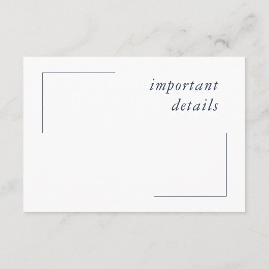 Blue Wave Seepferd Wedding Details ID836 Begleitkarte (Rückseite)