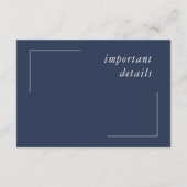 Blue Wave Seepferd Wedding Details V2 ID836 Begleitkarte (Rückseite)