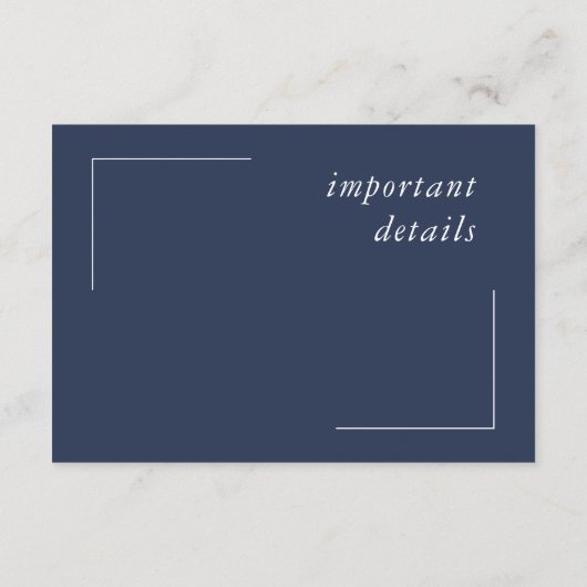 Blue Wave Seepferd Wedding Details V2 ID836 Begleitkarte (Rückseite)