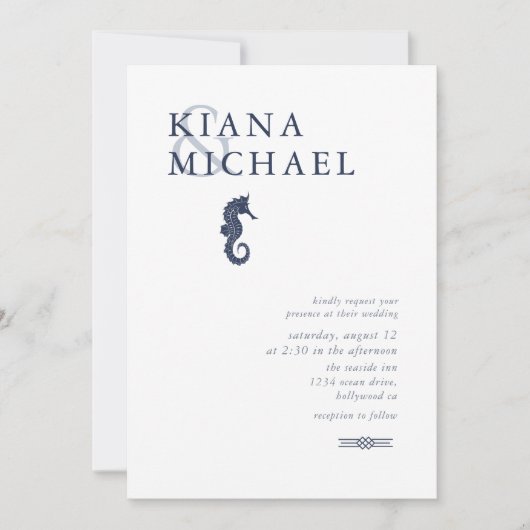 Blue Wave Seepferd Wedding ID836 (Vorderseite)
