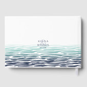 Blue Wave Seepferd Wedding ID836 Gästebuch (Rückseite)