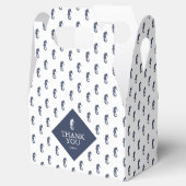 Blue Wave Seepferd Wedding Pattern Danke, ID836 Geschenkschachtel (Geöffnet)