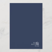 Blue Wave Seepferd Wedding V1 ID836 Menu Menükarte (Rückseite)