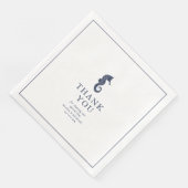 Blue Wave Seepferd Wedding Vielen Dank V2 ID836 Serviette (Ecke)