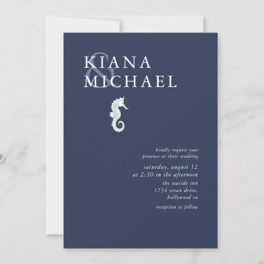 Blue Wave Seepferd Wedding Wht/Navy ID836 (Vorderseite)