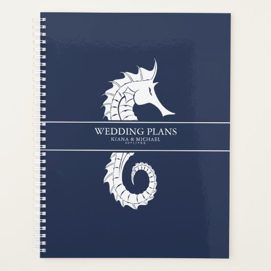Blue Wave Seepferd Wedding Wht/Navy ID836 Planer (Vorderseite)