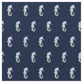 Blue Wave Seepferd Wht/Navy ID836 Stoff (Nahaufnahme)