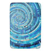 Blue Wave Spiral Mosaik Badematte (Vorderseite Vertikal)