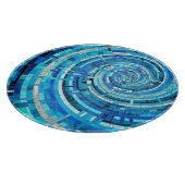 Blue Wave Spiral Mosaik Schneidebrett (Ecke)