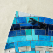 Blue Wave Spiral Mosaik Strandtuch (Beispiel)