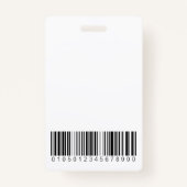 Blue Wave Style Foto ID Abzeichen Ausweis (Rückseite)