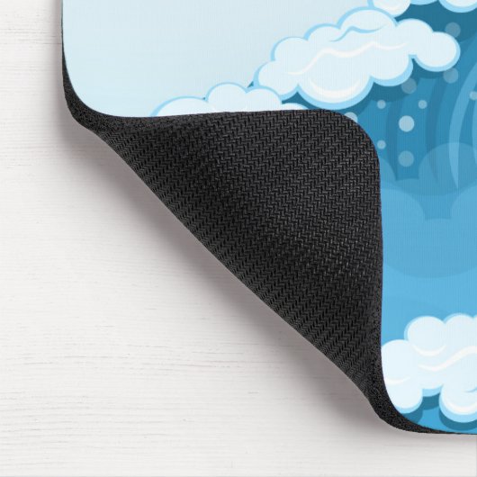 Blue Wave Surf und Ocean Mousepad (Ecke)