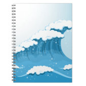 Blue Wave Surf und Ocean Notizblock (Vorderseite)