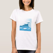 Blue Wave Surf und Ocean T-Shirt (Vorderseite)