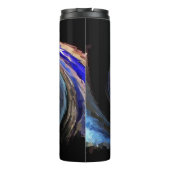 Blue Wave Swirl Thermosbecher (Rückseite)