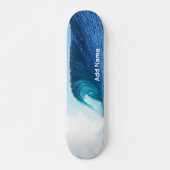 Blue Wave Tube Surfing Lombok Indonesien Custom Skateboard (Vorne)
