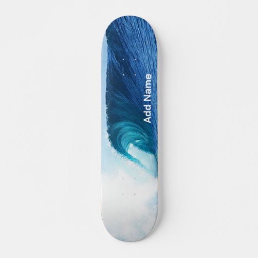Blue Wave Tube Surfing Lombok Indonesien Custom Skateboard (Vorne)