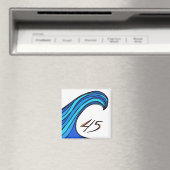 Blue Wave über 45 Square Magnet (In Situ (Geschirrspüler))