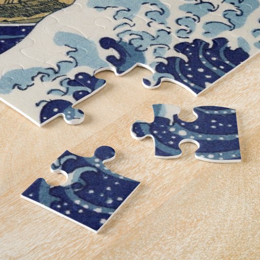 Blue wave Ukiyo e japanese painting Puzzle (Seite)