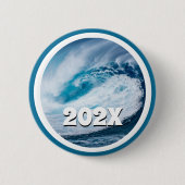 Blue Wave US-Präsidentschaftswahl Button (Vorderseite)