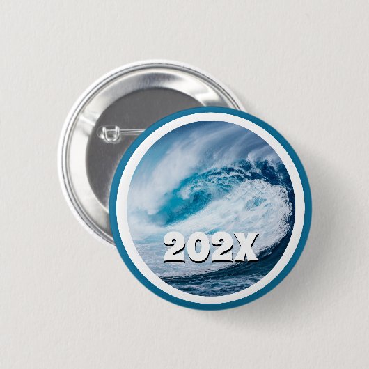 Blue Wave US-Präsidentschaftswahl Button (Vorne & Hinten)