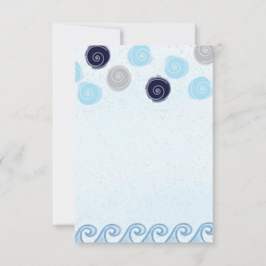 Blue Wave Watercolor Art Beach Tischnummer Card (Rückseite)